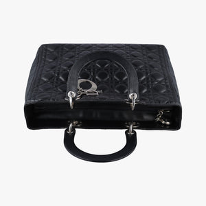 Pre-owned Christian Dior Lady Dior Black lambskin  handbag | stylenewstar