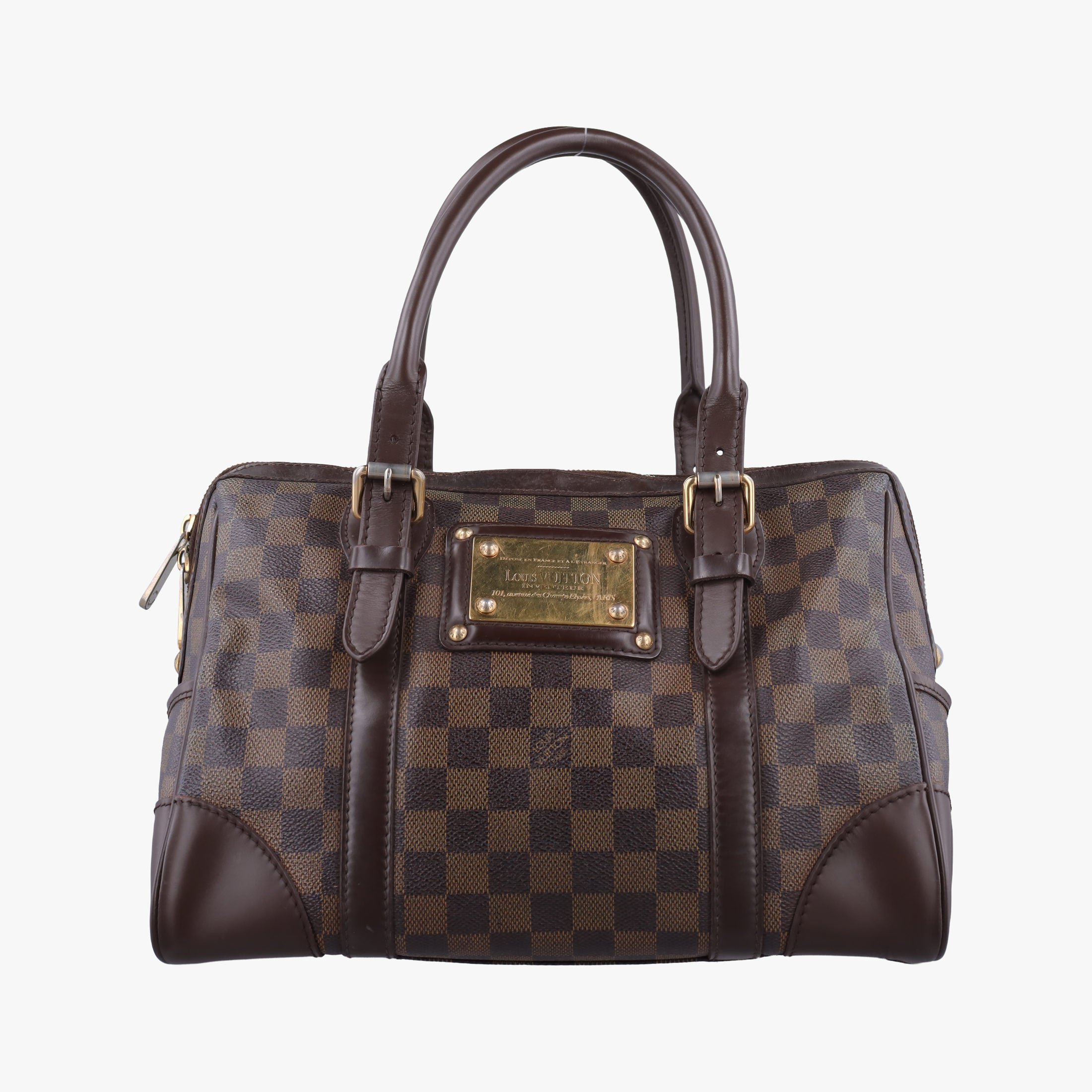 Pre-owned Louis Vuitton BERKELEY EBENE Damier Canvas N52000 handbag | stylenewstar