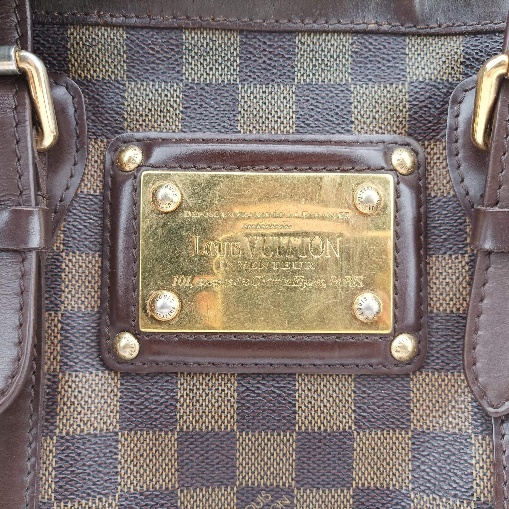 Pre-owned Louis Vuitton BERKELEY EBENE Damier Canvas N52000 handbag | stylenewstar