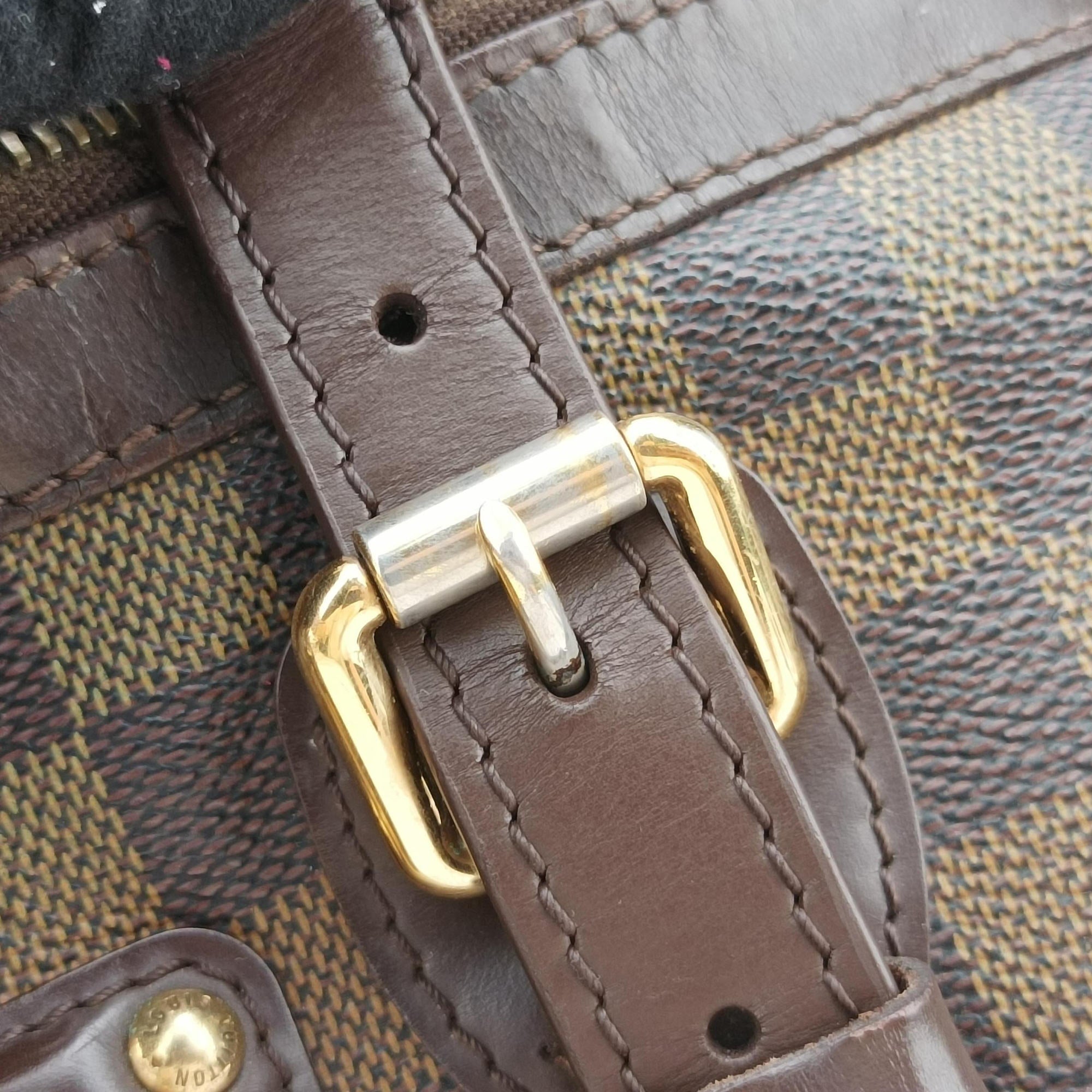 Pre-owned Louis Vuitton BERKELEY EBENE Damier Canvas N52000 handbag | stylenewstar
