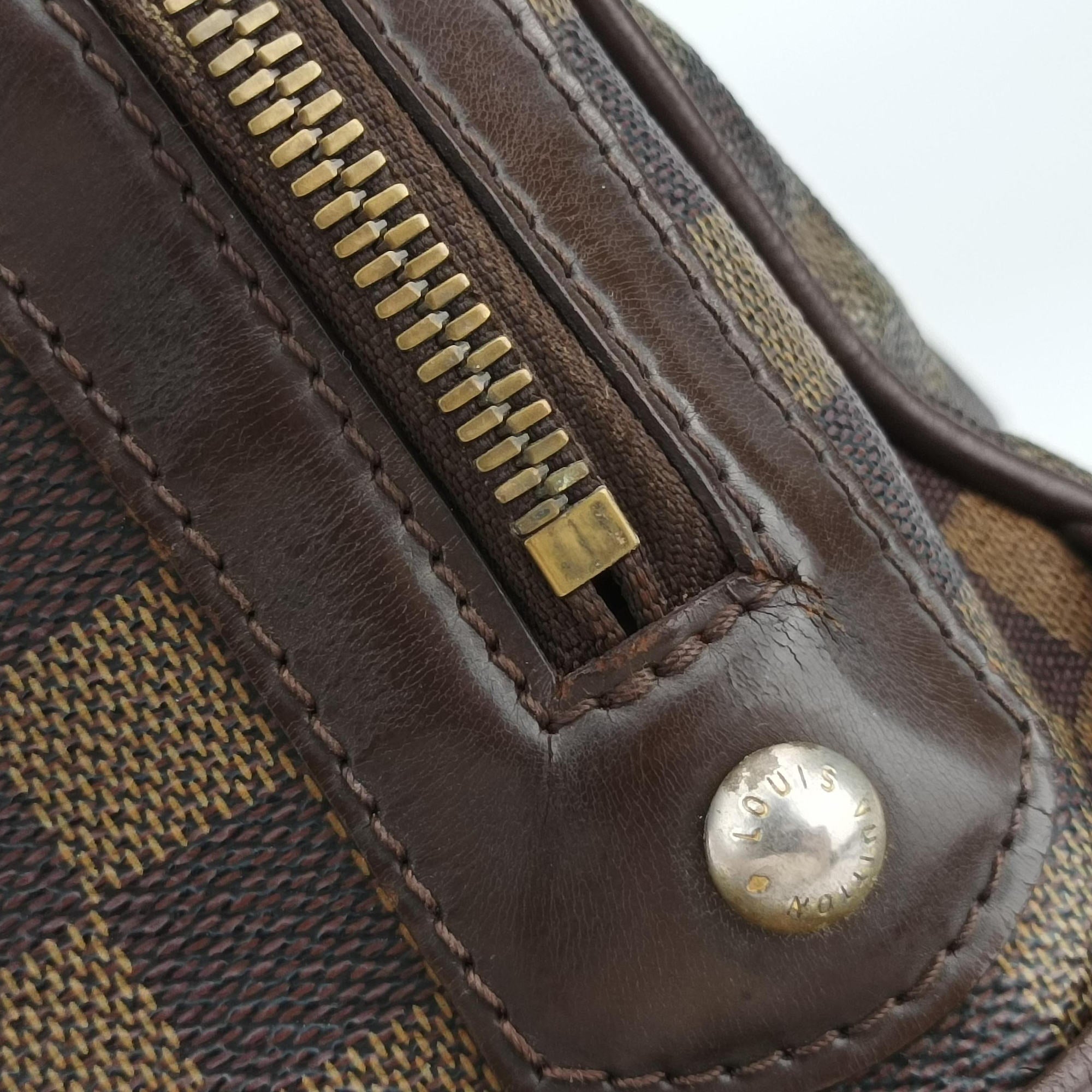 Pre-owned Louis Vuitton BERKELEY EBENE Damier Canvas N52000 handbag | stylenewstar
