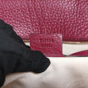 Pre-owned Gucci New Bamboo Burgundy Leather 254884 shoulderbag | stylenewstar