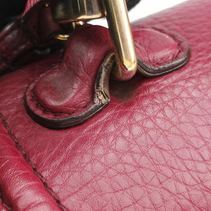 Pre-owned Gucci New Bamboo Burgundy Leather 254884 shoulderbag | stylenewstar