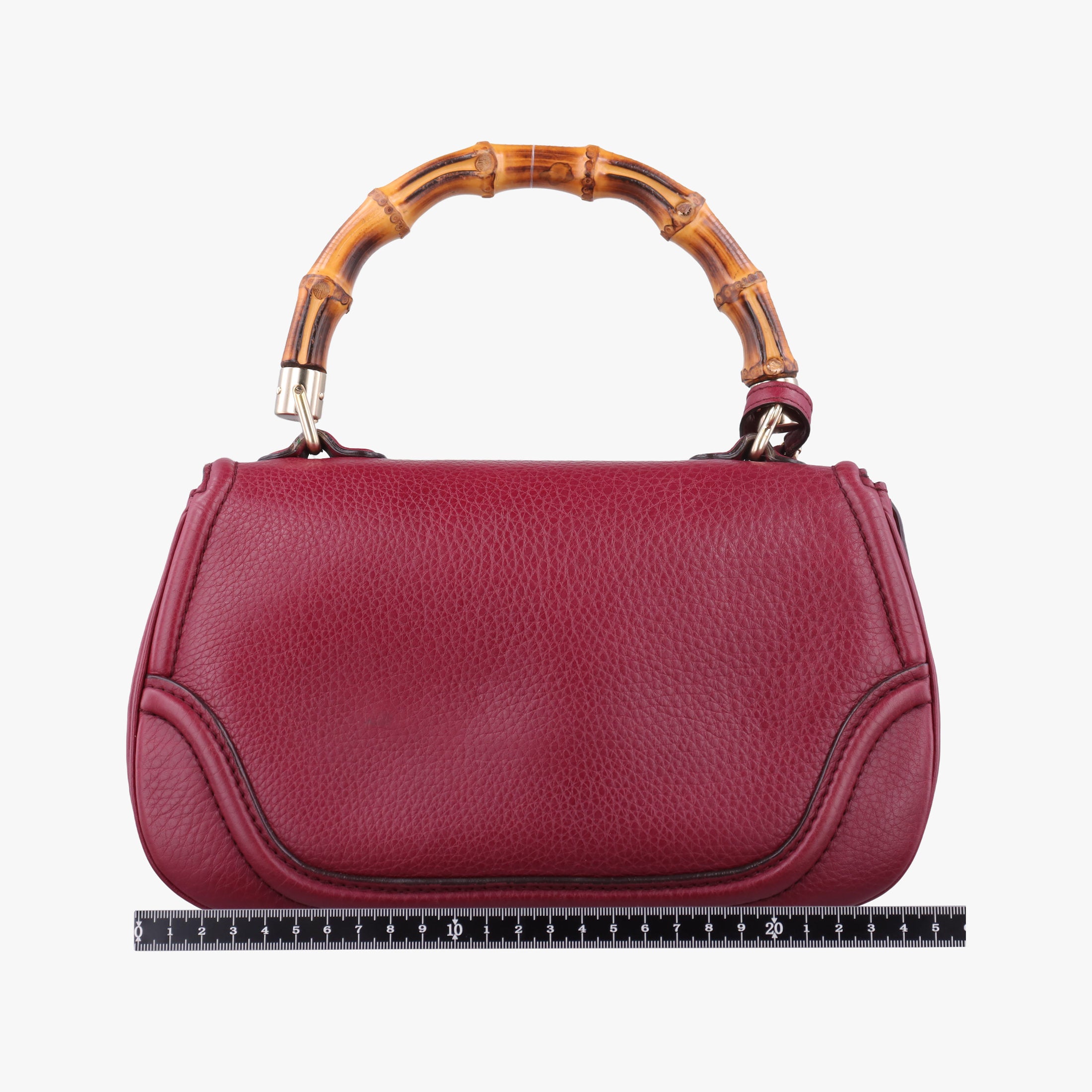 Pre-owned Gucci New Bamboo Burgundy Leather 254884 shoulderbag | stylenewstar