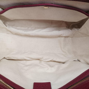 Pre-owned Gucci New Bamboo Burgundy Leather 254884 shoulderbag | stylenewstar