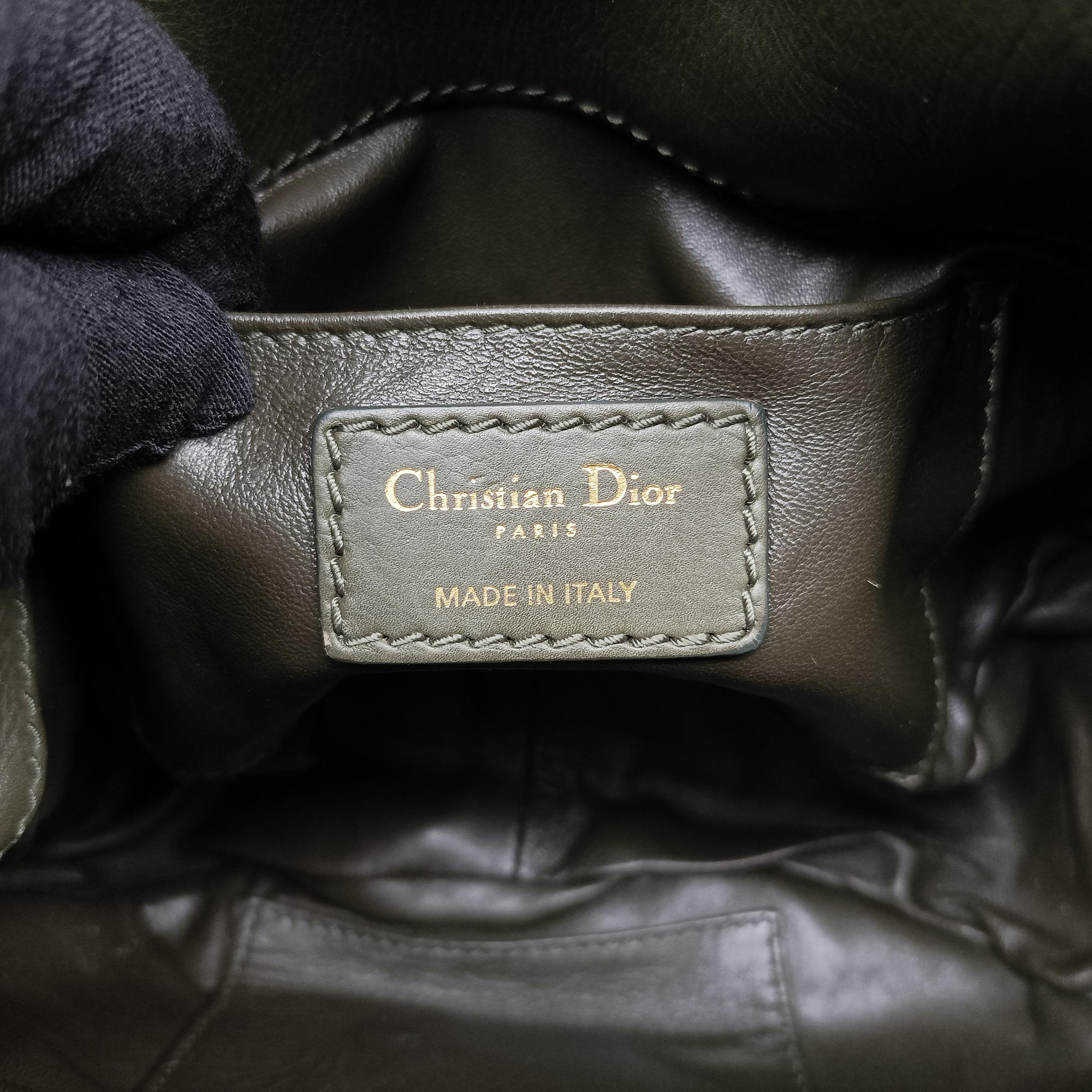 Pre-owned Christian Dior Lattice Messenger Green leather  shoulderbag | stylenewstar