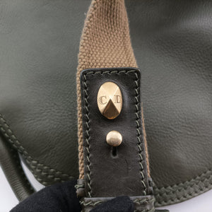 Pre-owned Christian Dior Lattice Messenger Green leather  shoulderbag | stylenewstar