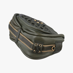 Pre-owned Christian Dior Lattice Messenger Green leather  shoulderbag | stylenewstar