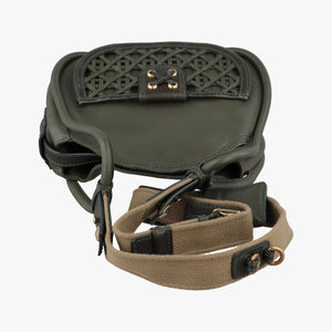 Pre-owned Christian Dior Lattice Messenger Green leather  shoulderbag | stylenewstar