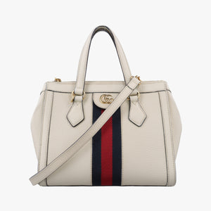 Pre-owned Gucci Ophidia White Leather 547551 shoulderbag | stylenewstar