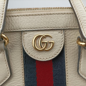 Pre-owned Gucci Ophidia White Leather 547551 shoulderbag | stylenewstar