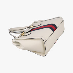 Pre-owned Gucci Ophidia White Leather 547551 shoulderbag | stylenewstar