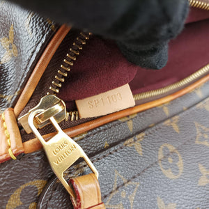 Secondhand Louis Vuitton OLYMPE Brown×QUETSCHE Monogram Canvas×calf leather M40926 handbag | stylenewstar