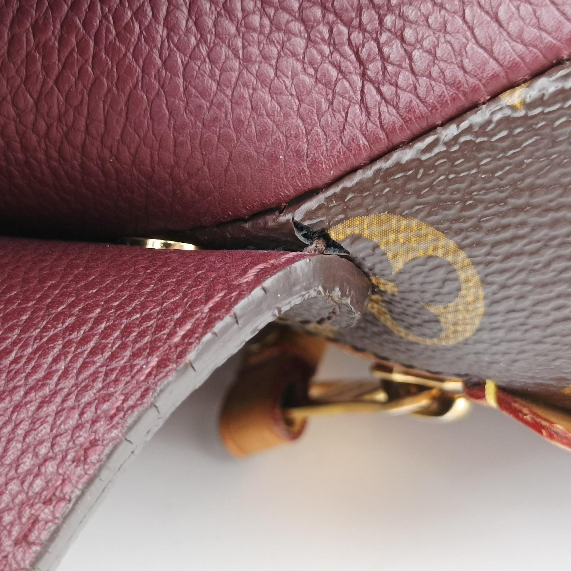 Secondhand Louis Vuitton OLYMPE Brown×QUETSCHE Monogram Canvas×calf leather M40926 handbag | stylenewstar