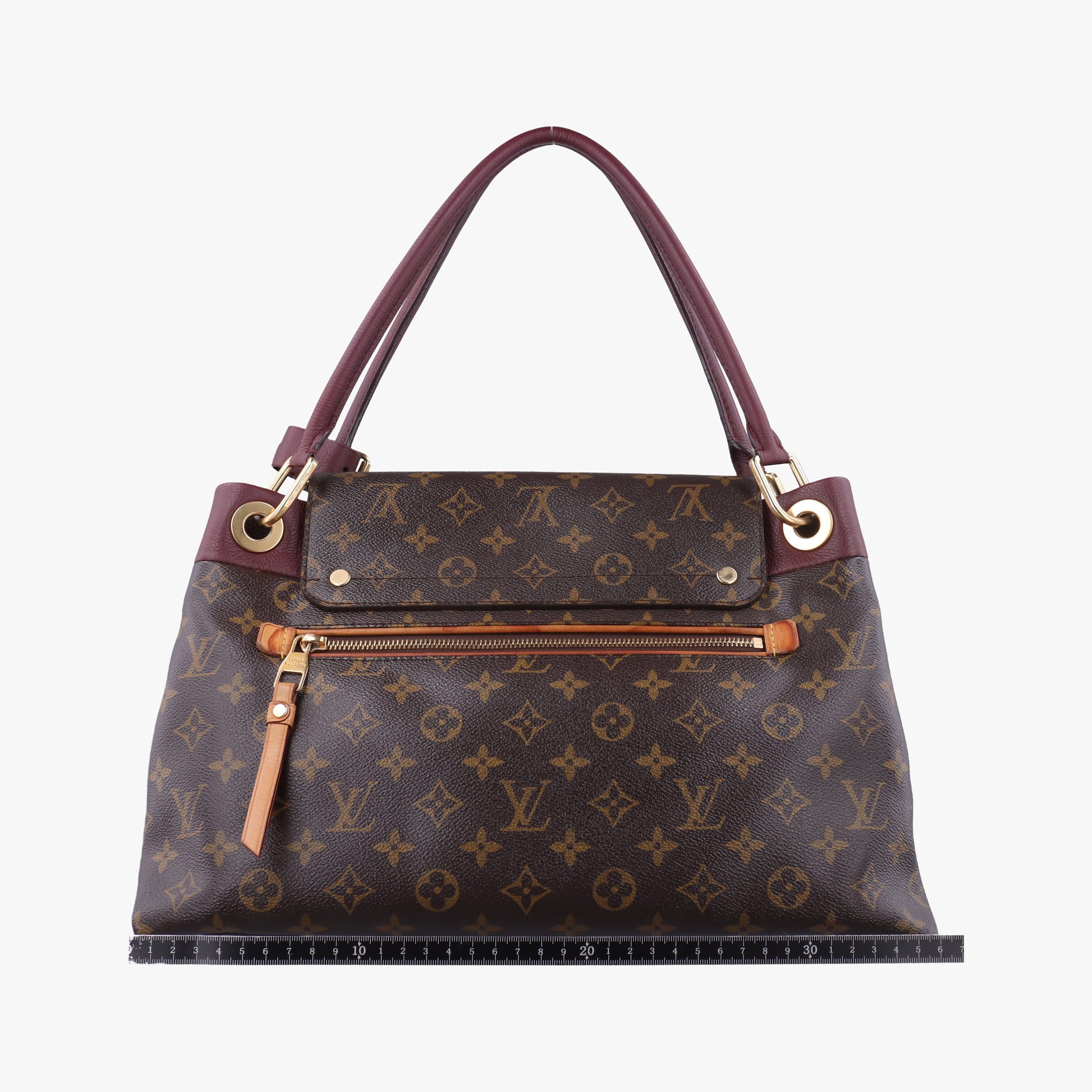 Secondhand Louis Vuitton OLYMPE Brown×QUETSCHE Monogram Canvas×calf leather M40926 handbag | stylenewstar