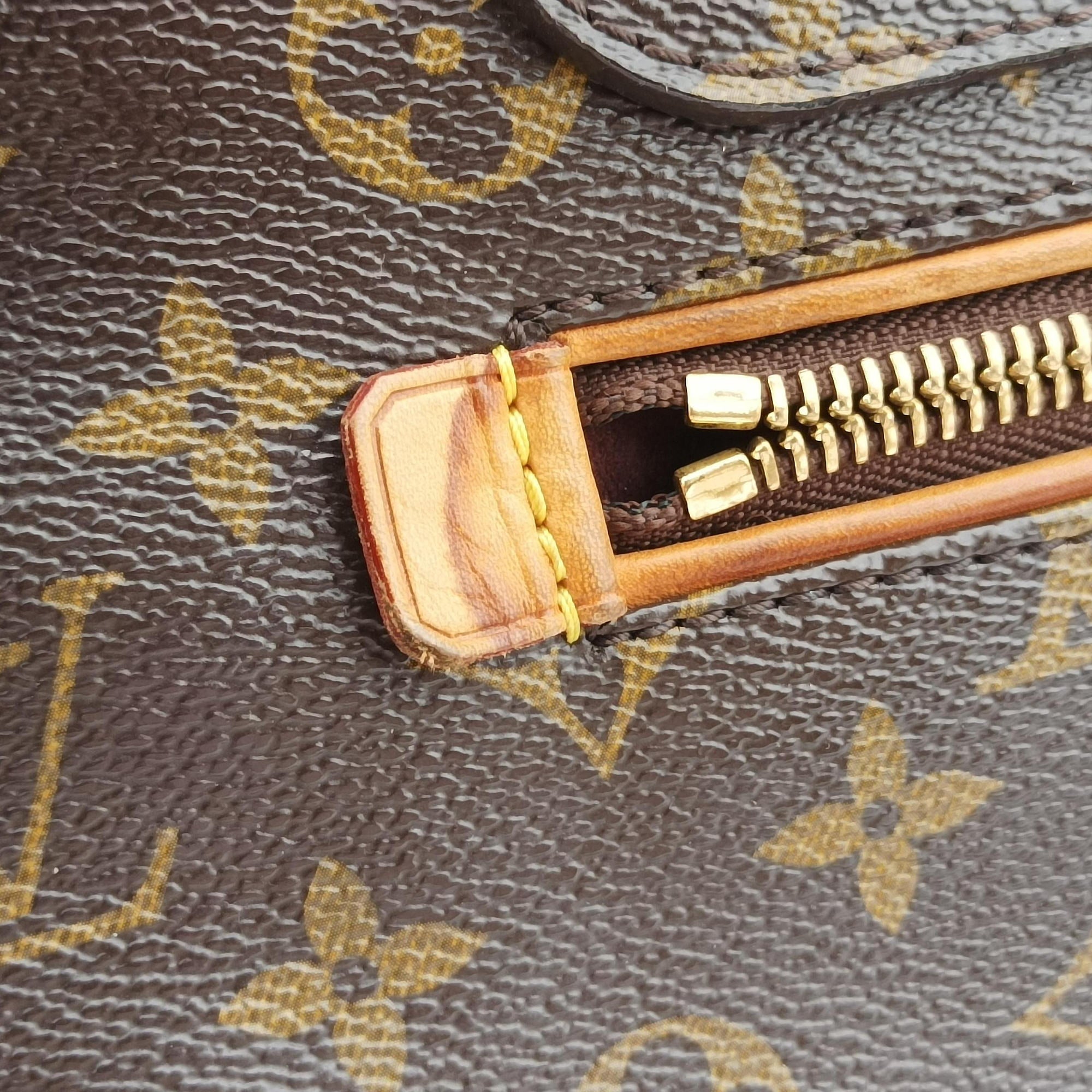Secondhand Louis Vuitton OLYMPE Brown×QUETSCHE Monogram Canvas×calf leather M40926 handbag | stylenewstar