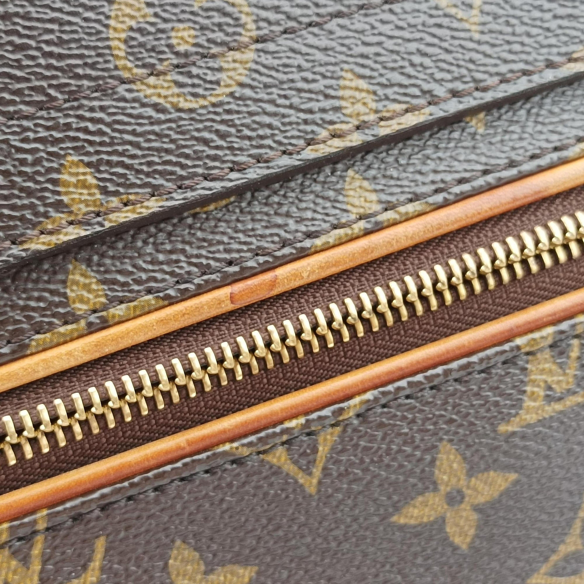 Secondhand Louis Vuitton OLYMPE Brown×QUETSCHE Monogram Canvas×calf leather M40926 handbag | stylenewstar