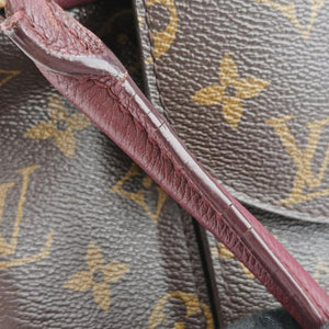 Secondhand Louis Vuitton OLYMPE Brown×QUETSCHE Monogram Canvas×calf leather M40926 handbag | stylenewstar