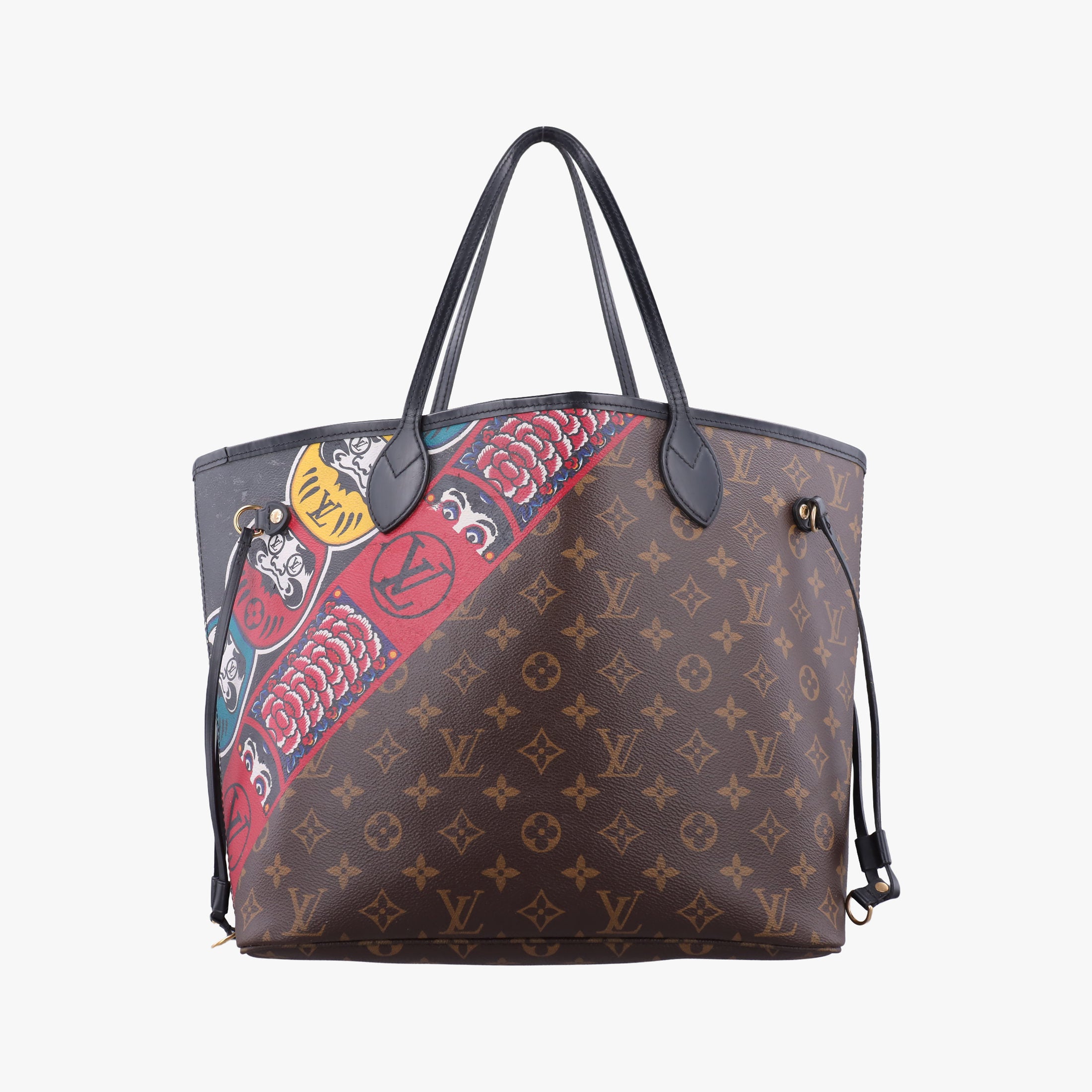 Pre-owned Louis Vuitton Neverfull MM Kabuki Daruma　Yamamoto Kansai Nicola Ghesquiere 2018 Japan Limited brown×multi Monogram Canvas M43499 handbag | stylenewstar