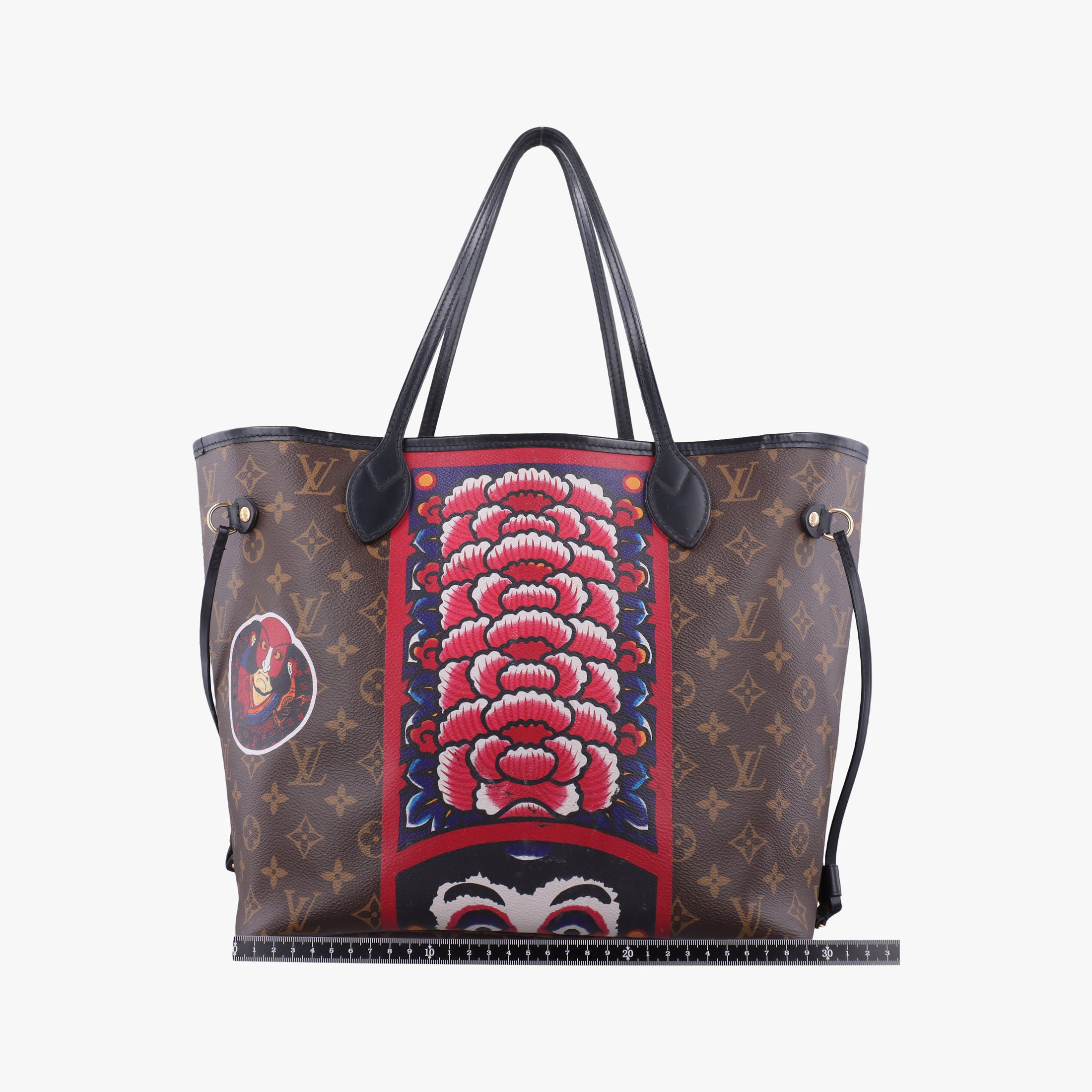 Pre-owned Louis Vuitton Neverfull MM Kabuki Daruma　Yamamoto Kansai Nicola Ghesquiere 2018 Japan Limited brown×multi Monogram Canvas M43499 handbag | stylenewstar