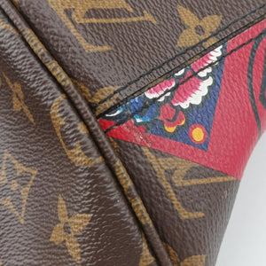 Pre-owned Louis Vuitton Neverfull MM Kabuki Daruma　Yamamoto Kansai Nicola Ghesquiere 2018 Japan Limited brown×multi Monogram Canvas M43499 handbag | stylenewstar