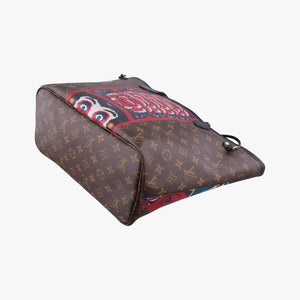 Pre-owned Louis Vuitton Neverfull MM Kabuki Daruma　Yamamoto Kansai Nicola Ghesquiere 2018 Japan Limited brown×multi Monogram Canvas M43499 handbag | stylenewstar