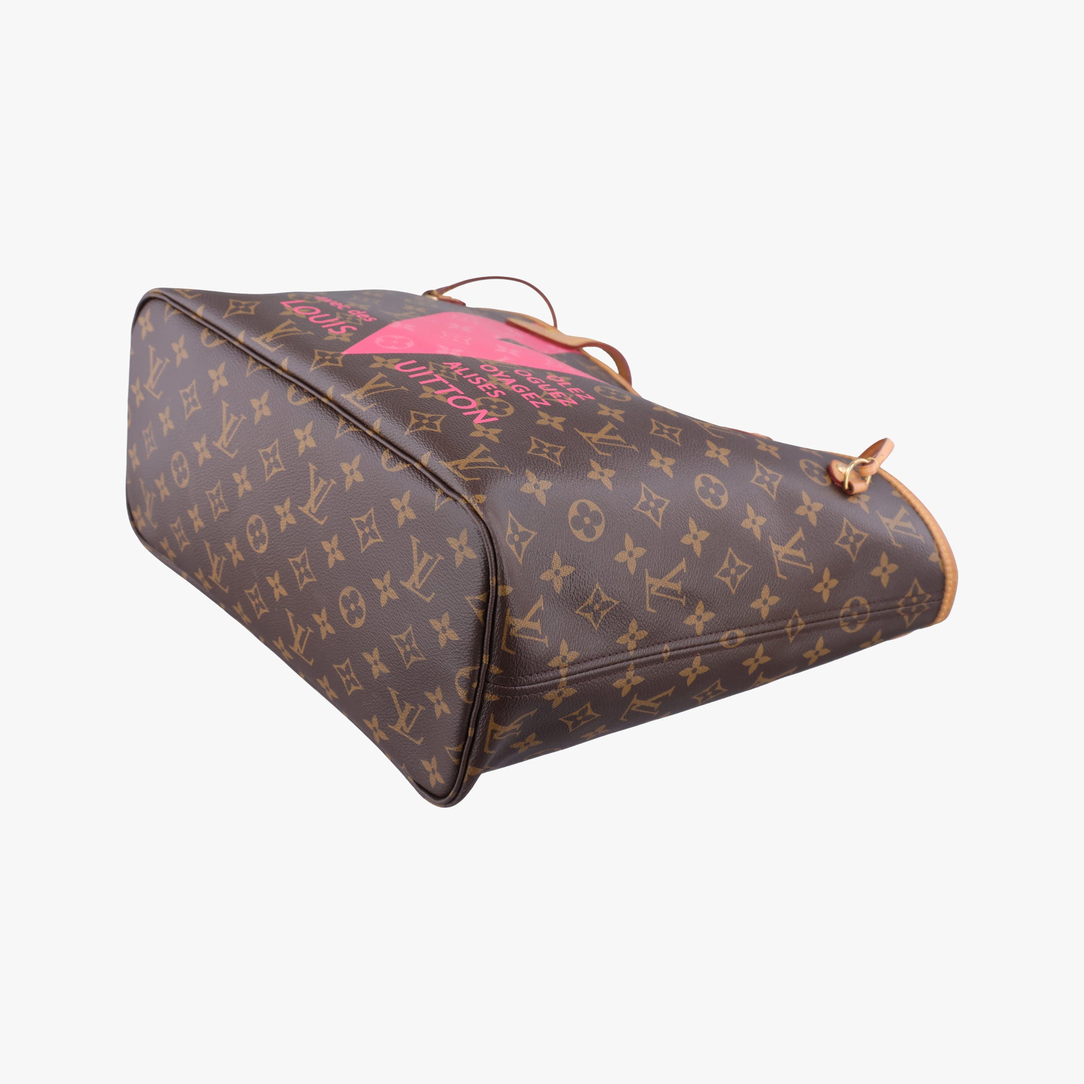 Pre-owned Louis Vuitton Neverfull MM brown×Grenard Pink Monogram Canvas M41602 shoulderbag | stylenewstar