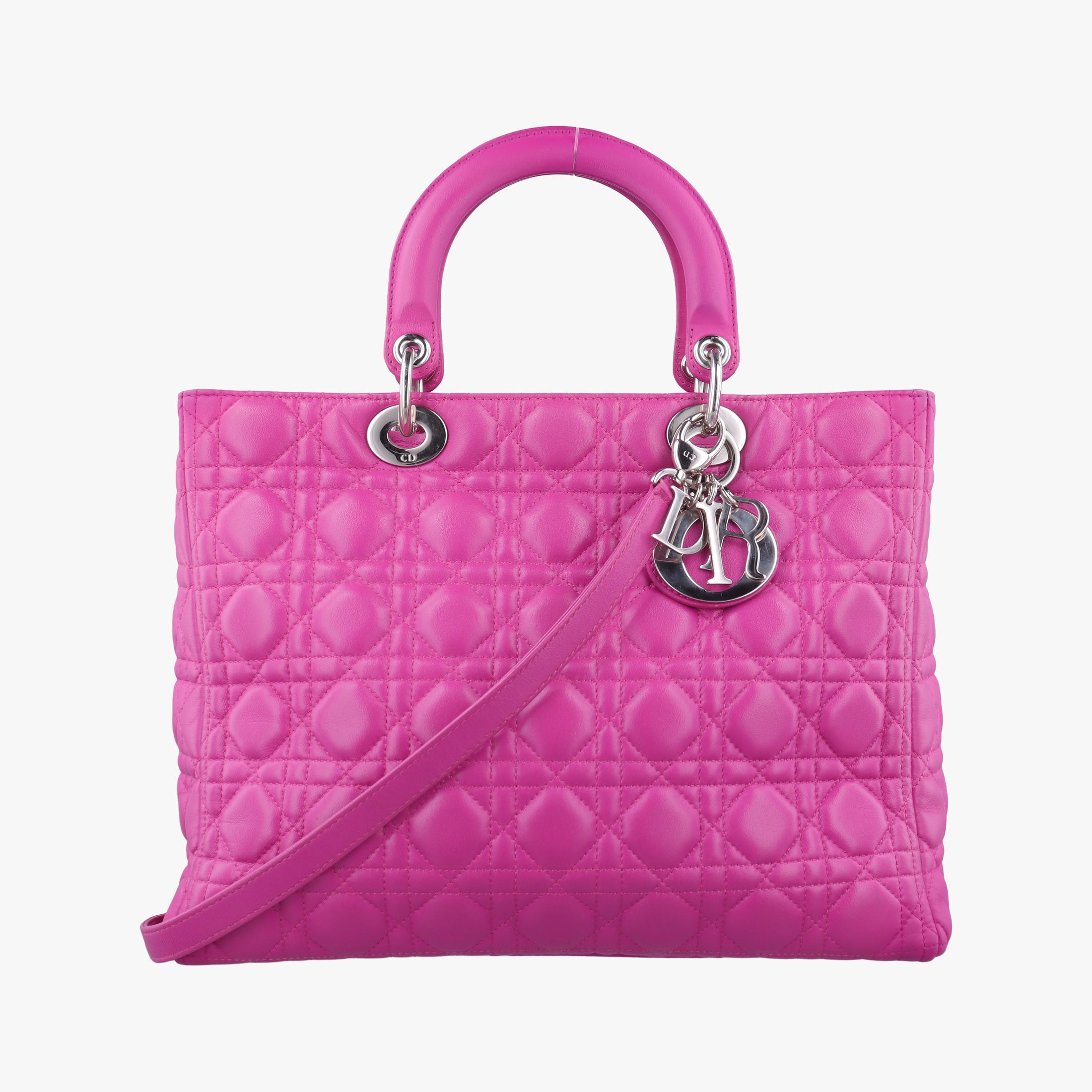 Vintage Christian Dior Lady Dior Rose lambskin  shoulderbag | stylenewstar