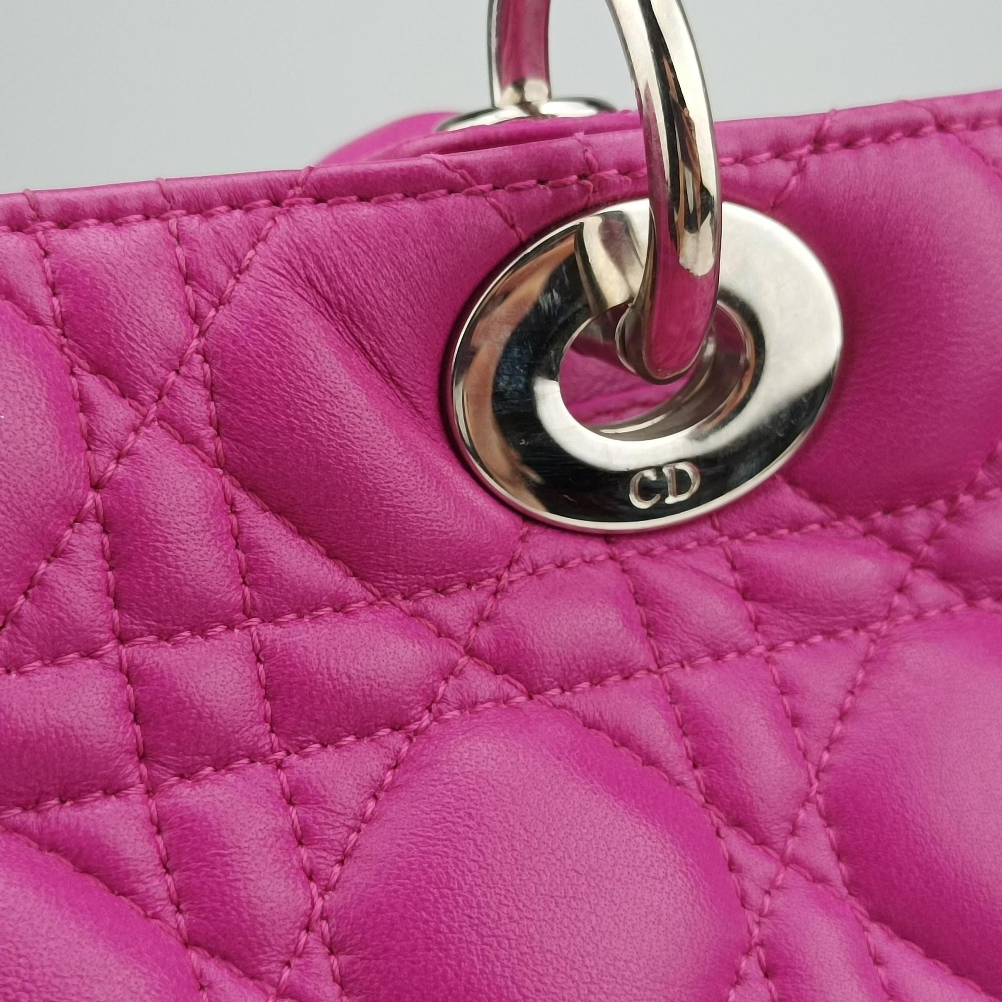 Vintage Christian Dior Lady Dior Rose lambskin  shoulderbag | stylenewstar