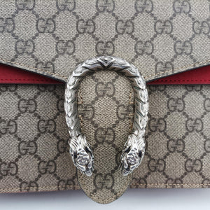 Secondhand Gucci Dionysus Brown×red PVC coated canvas×suede 400249 shoulderbag | stylenewstar