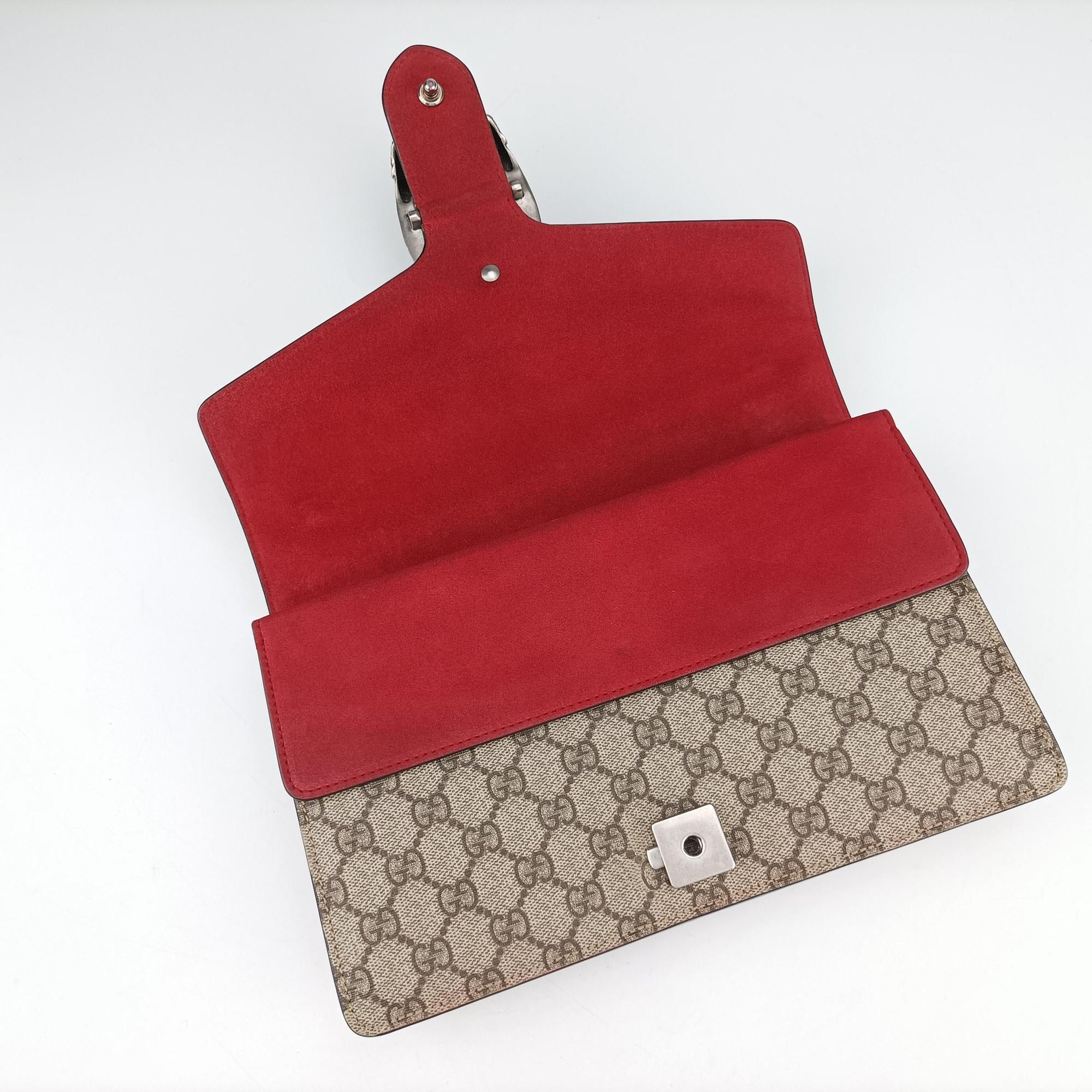 Secondhand Gucci Dionysus Brown×red PVC coated canvas×suede 400249 shoulderbag | stylenewstar