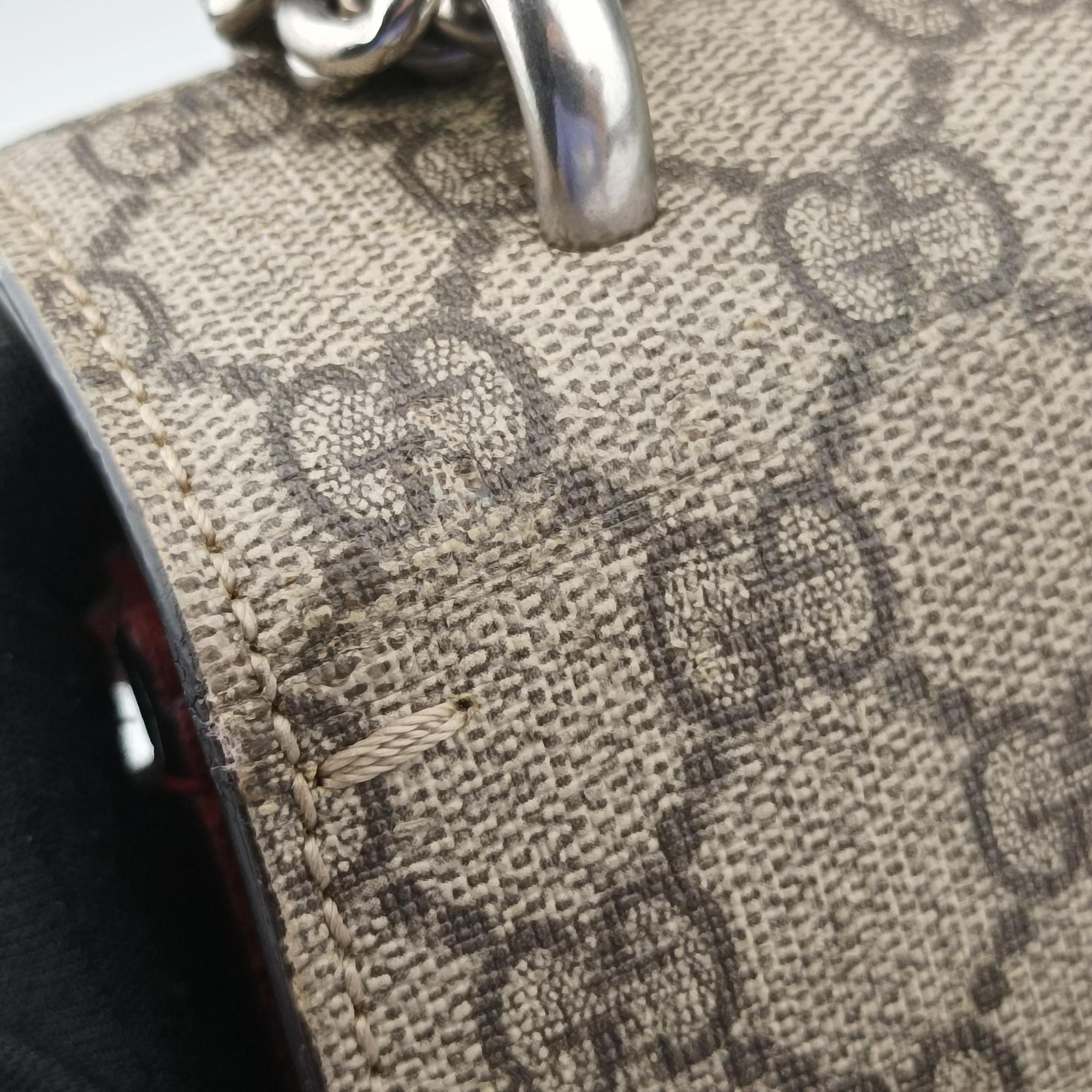 Secondhand Gucci Dionysus Brown×red PVC coated canvas×suede 400249 shoulderbag | stylenewstar