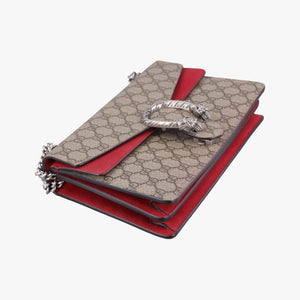 Secondhand Gucci Dionysus Brown×red PVC coated canvas×suede 400249 shoulderbag | stylenewstar
