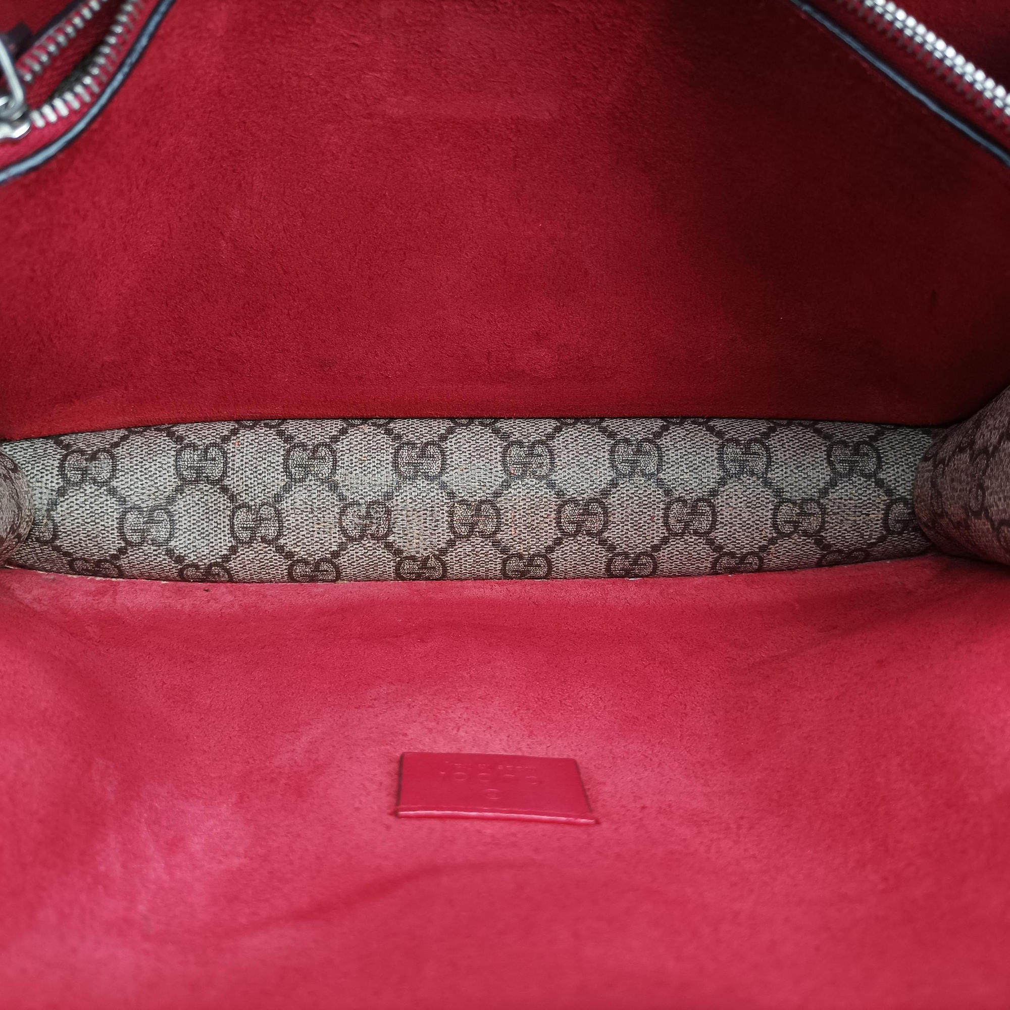 Secondhand Gucci Dionysus Brown×red PVC coated canvas×suede 400249 shoulderbag | stylenewstar