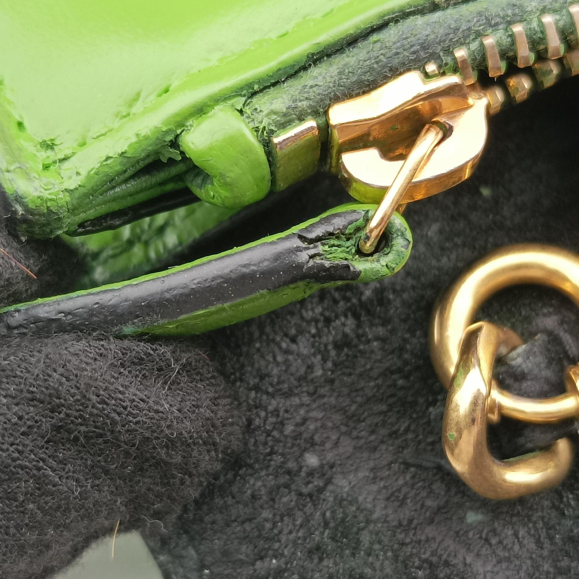 Pre-owned Yves Saint Laurent KATE Green Leather 452159 shoulderbag | stylenewstar
