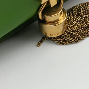 Pre-owned Yves Saint Laurent KATE Green Leather 452159 shoulderbag | stylenewstar