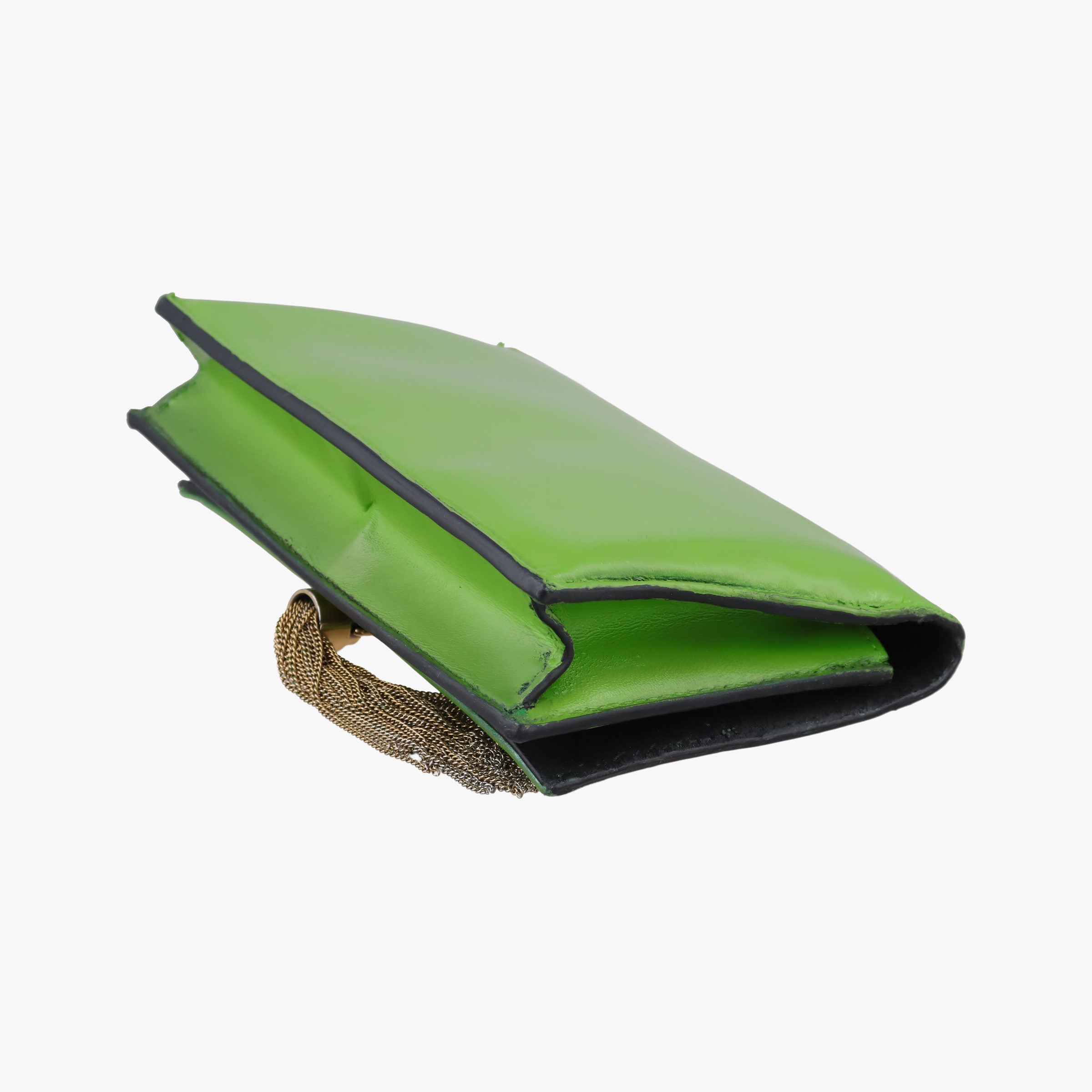 Pre-owned Yves Saint Laurent KATE Green Leather 452159 shoulderbag | stylenewstar