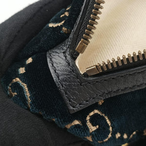Pre-owned Gucci GG Velvet Blue velour 574968 bum bag/waist bag | stylenewstar