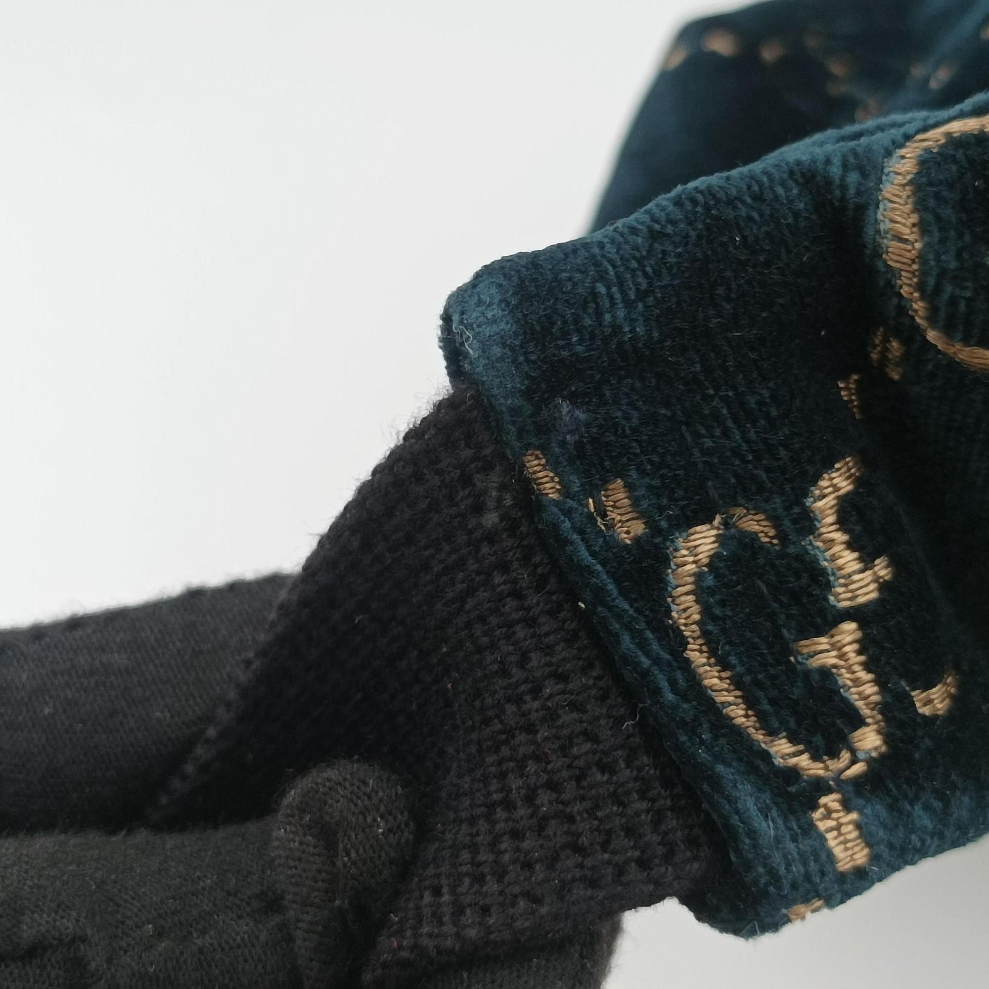 Pre-owned Gucci GG Velvet Blue velour 574968 bum bag/waist bag | stylenewstar