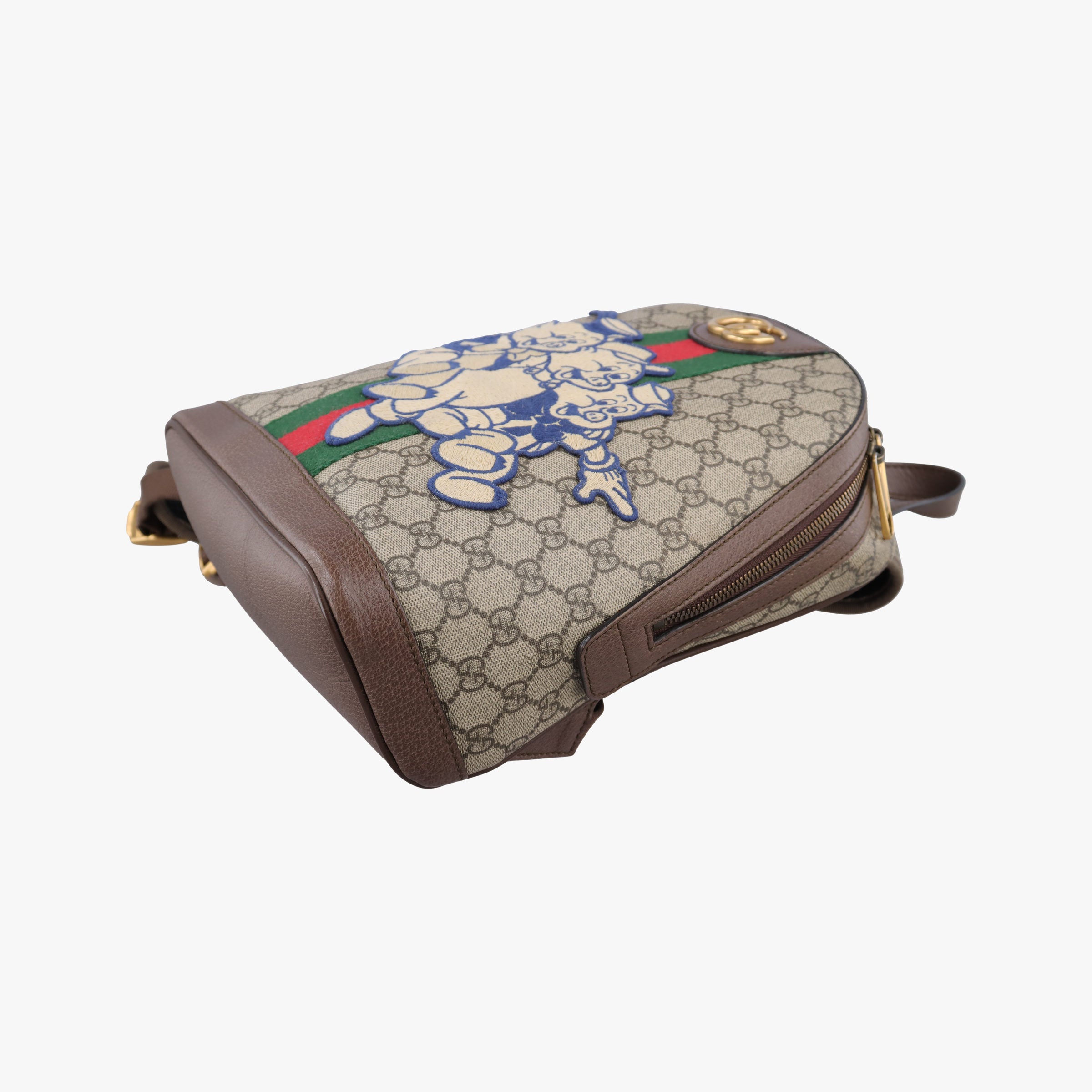 Secondhand Gucci ophidia The Three Little Pigs Brown×Multicolour PVC coated canvas 552884 backpack/rucksack | stylenewstar