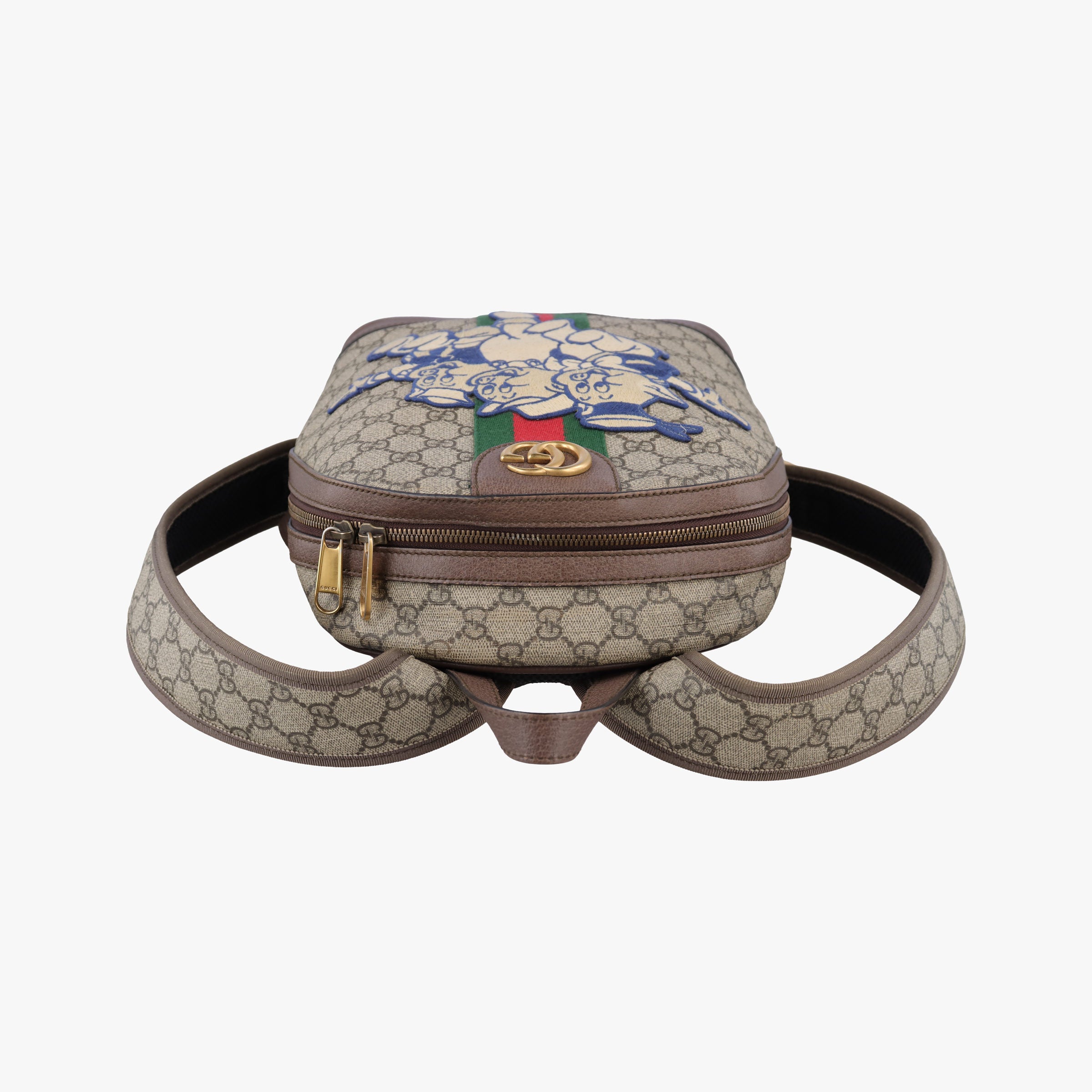 Secondhand Gucci ophidia The Three Little Pigs Brown×Multicolour PVC coated canvas 552884 backpack/rucksack | stylenewstar