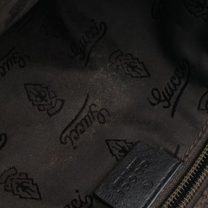 Pre-owned Gucci GG Plus GG Supreme Brown leather 223666 shoulderbag | stylenewstar
