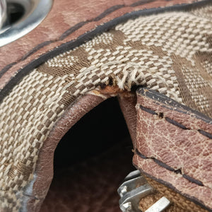 Pre-owned Gucci Medium Bamboo Brown canvas×leather 232959 handbag | stylenewstar