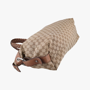 Pre-owned Gucci Medium Bamboo Brown canvas×leather 232959 handbag | stylenewstar