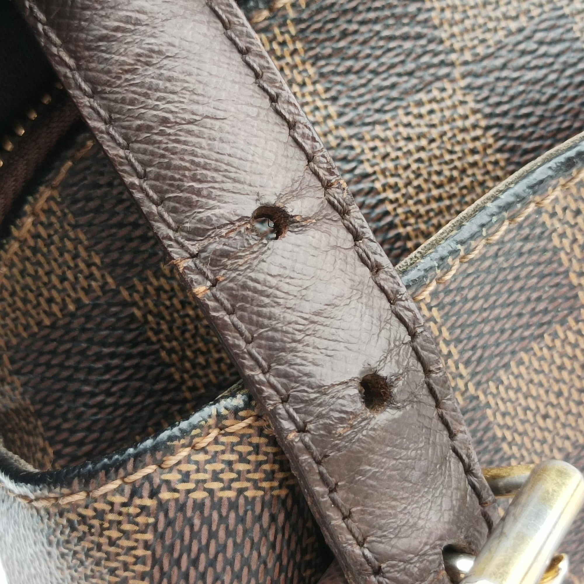 Vintage Louis Vuitton BELEM MM EBENE Damier Canvas N51174 handbag | stylenewstar