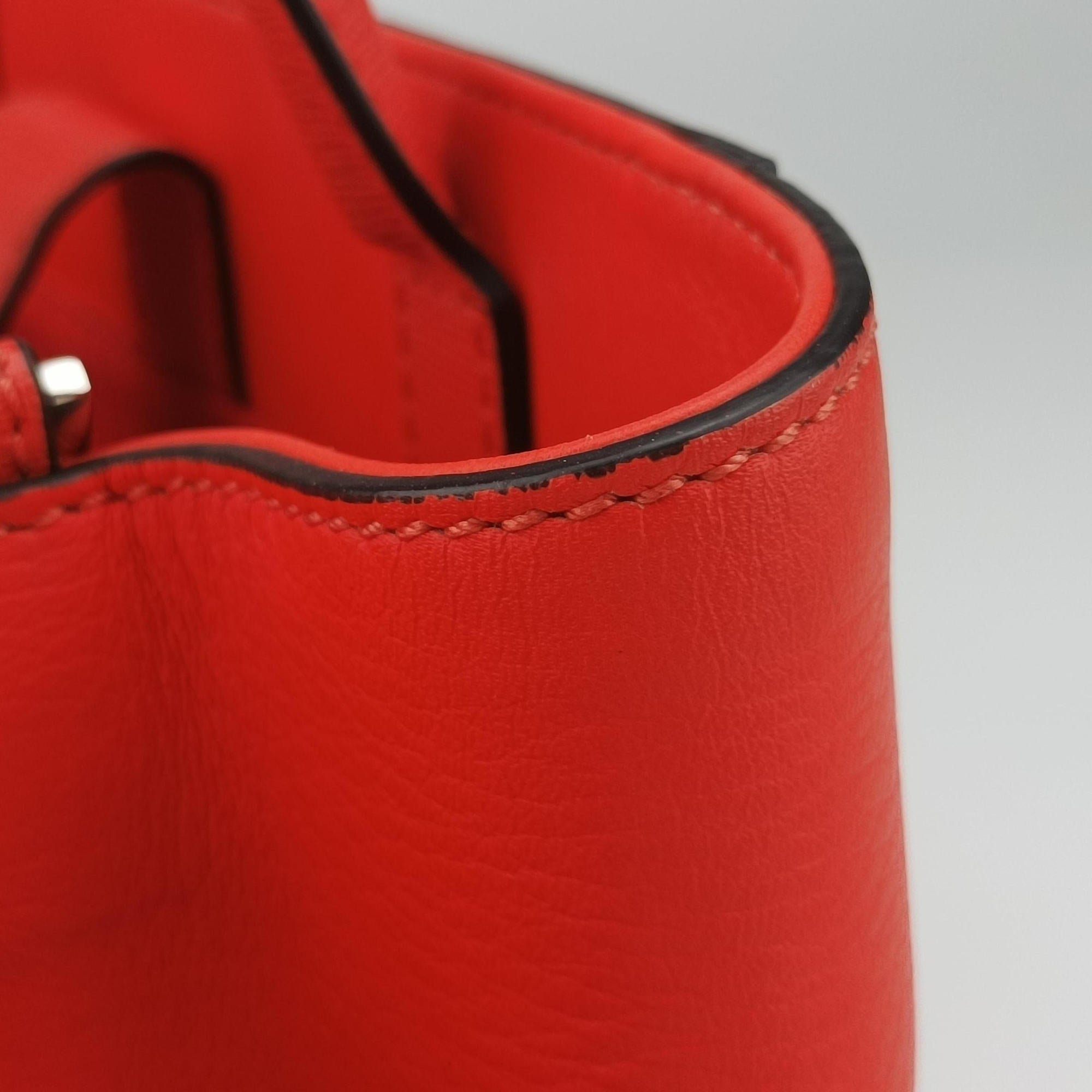 Vintage Fendi Petite 2 JOURS Orange Leather 8BH253 shoulderbag | stylenewstar
