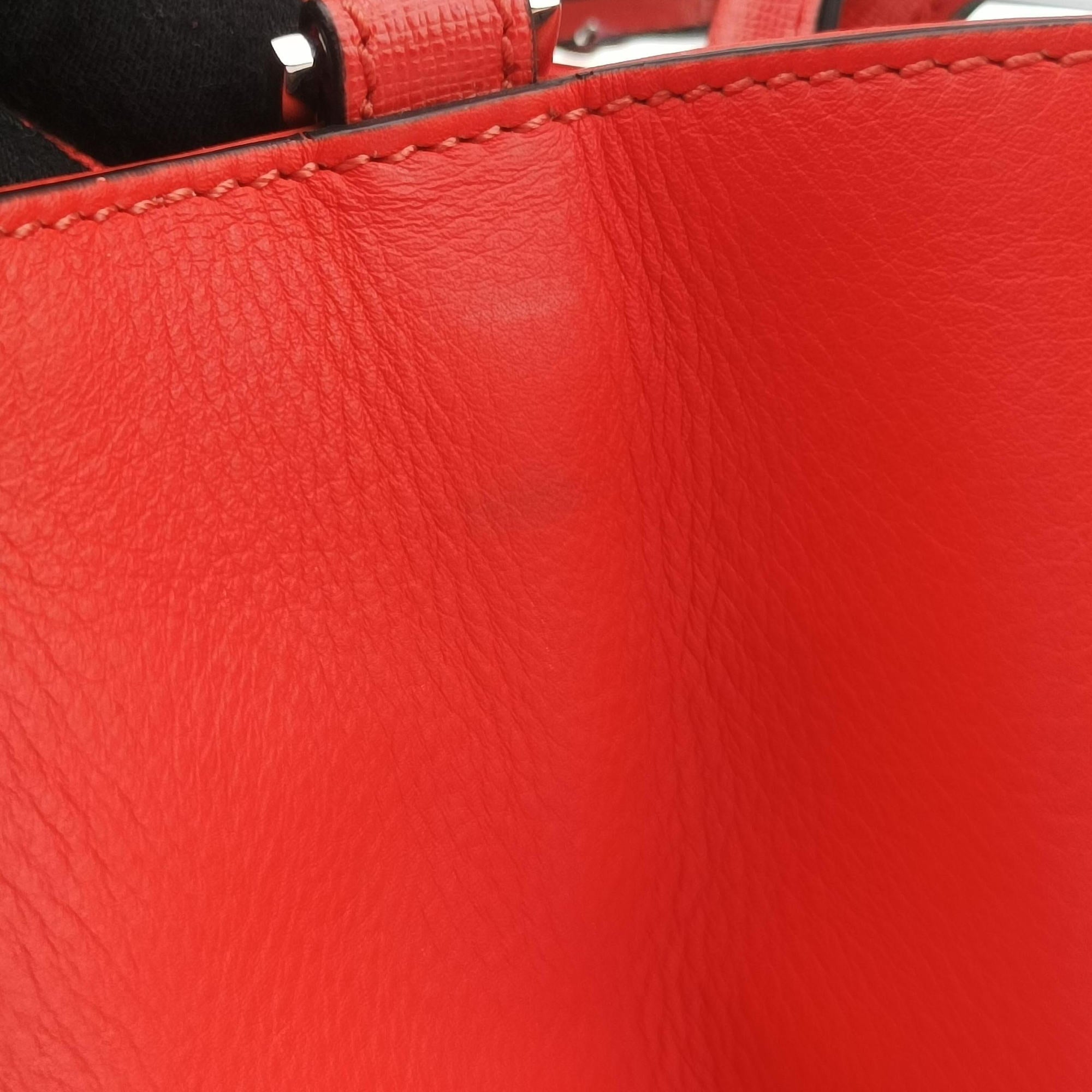 Vintage Fendi Petite 2 JOURS Orange Leather 8BH253 shoulderbag | stylenewstar
