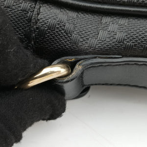 Pre-owned Gucci Diamante Black Leather 208463 shoulderbag | stylenewstar