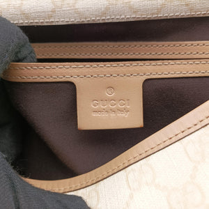 Pre-owned Gucci GG Plus Messenger beige PVC coated canvas×Leather 201732 shoulderbag | stylenewstar