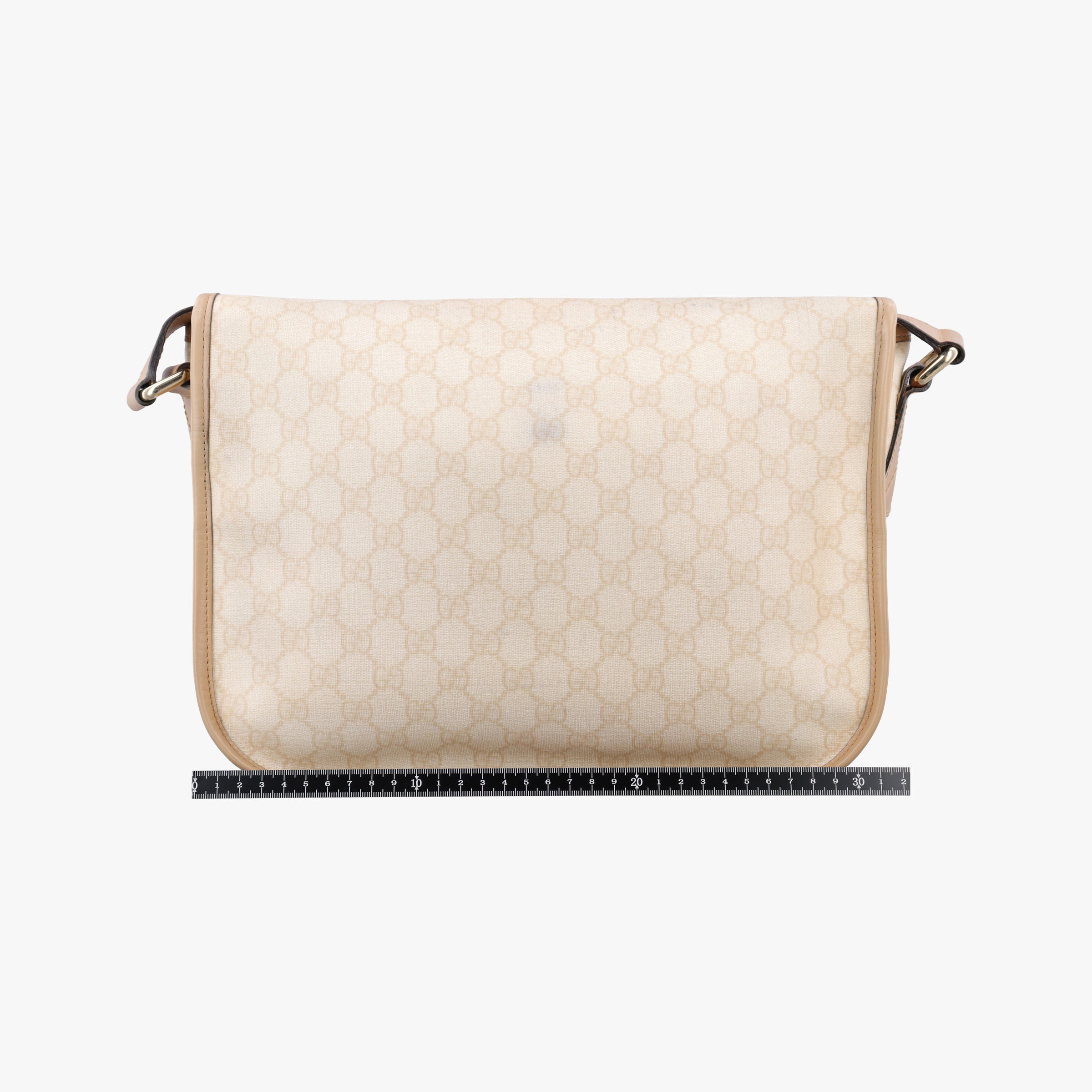 Pre-owned Gucci GG Plus Messenger beige PVC coated canvas×Leather 201732 shoulderbag | stylenewstar